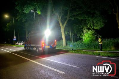 Zeer ernstig eenzijdig ongeval op Zuiderzeestraatweg N308 bij Elburg: 19-jarige automobilist uit Oldebroek overleden. - © NWVFoto.nl